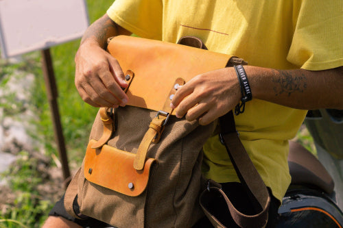 RIJAC Premium Vegan Leather Bags With Durable Stitching