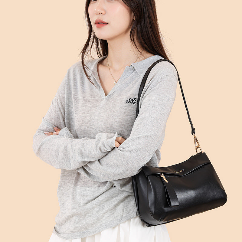 Black Miloa 3 Compartment Sling Bag
