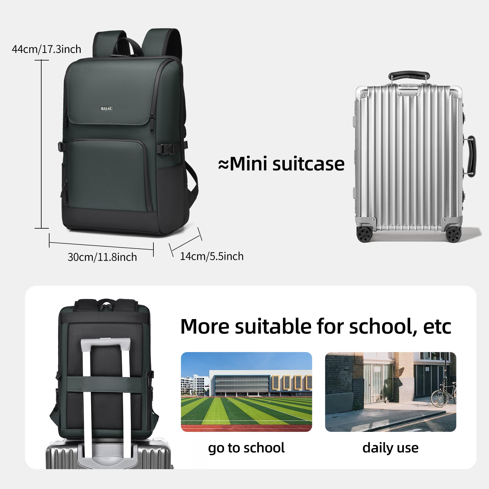 Green Sovi Backpack | 30 Litre