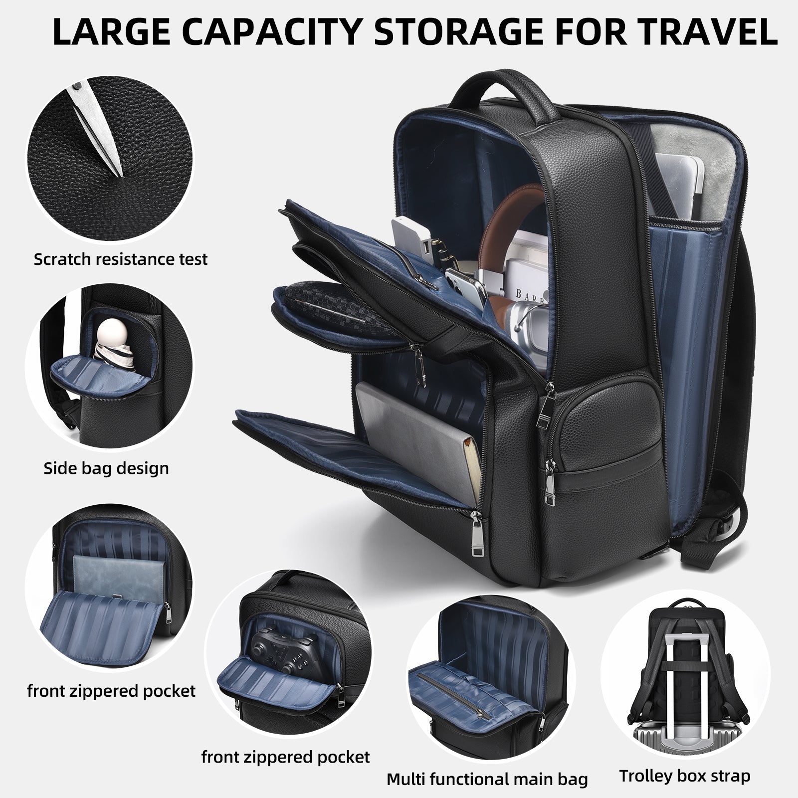 Black Lono Practical Backpack | 30 Litre