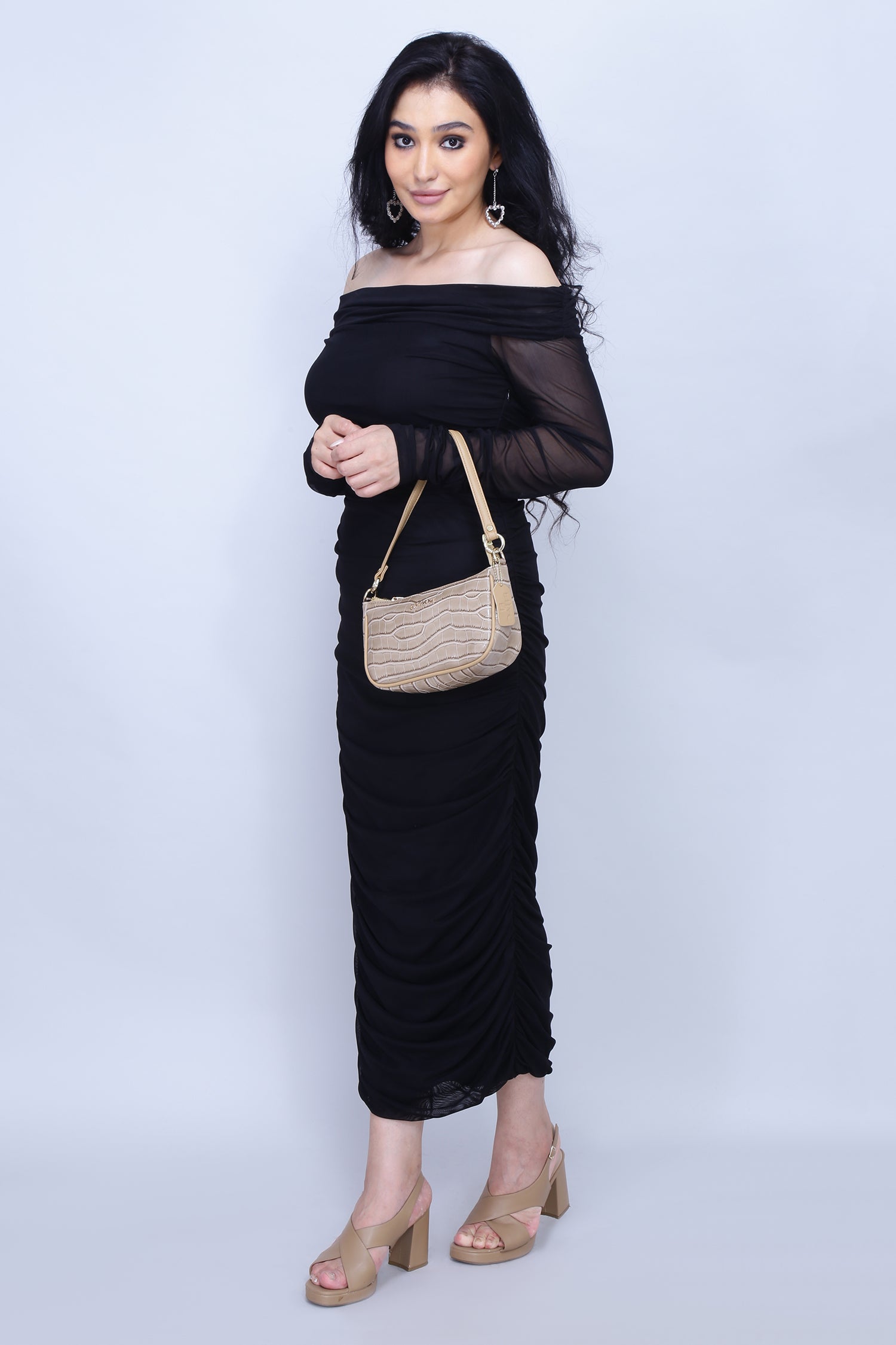 CREAM DUO PARTY SLING BAG