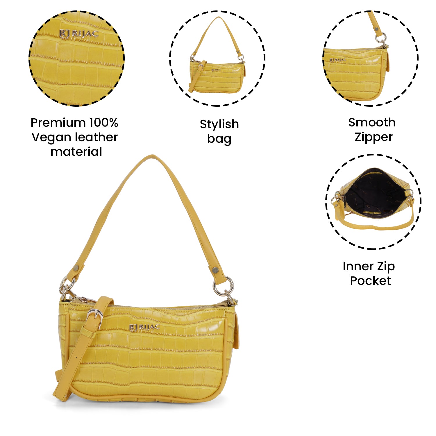 YELLOW SOLEIL DUAL PARTY SLING BAG