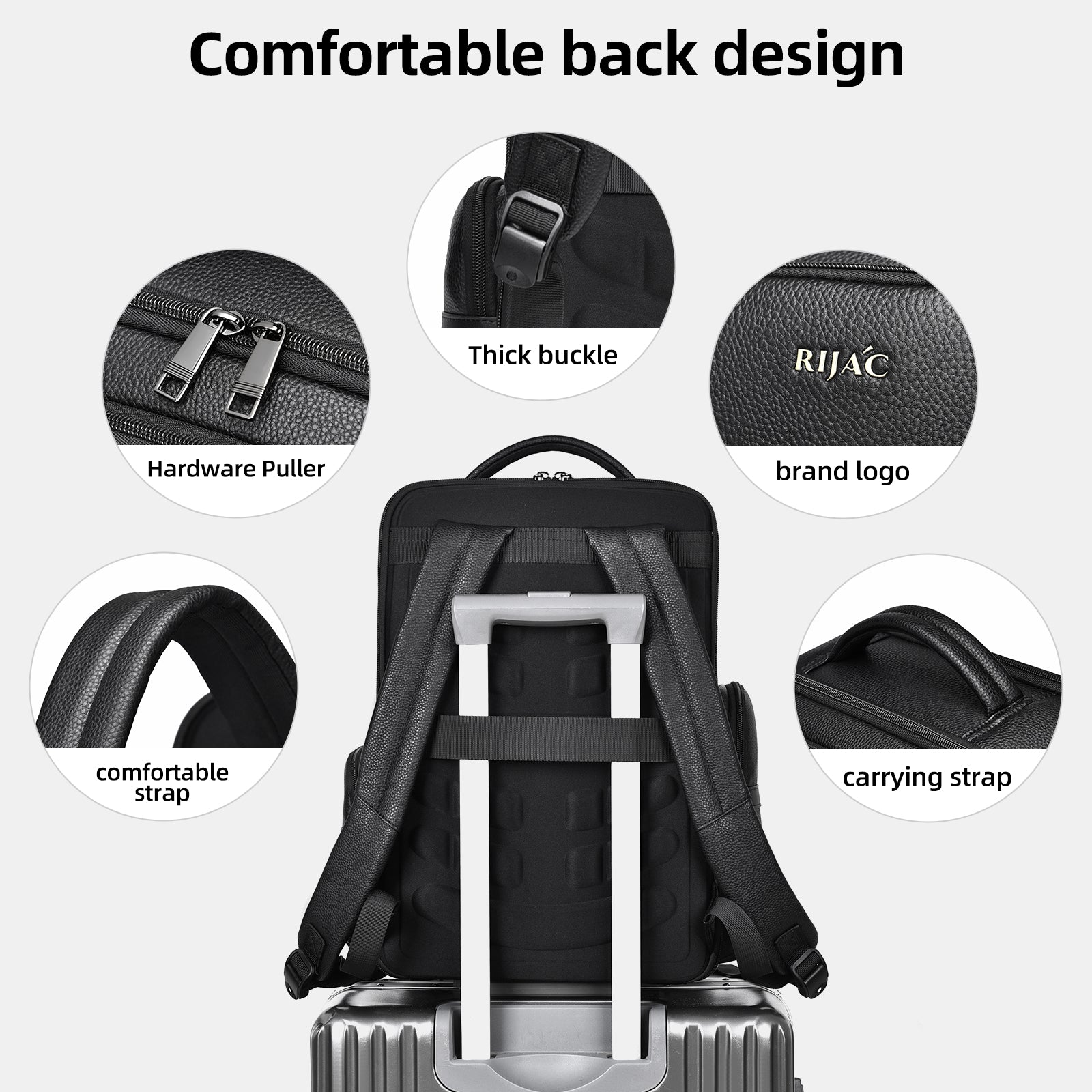 Black Lono Practical Backpack | 30 Litre