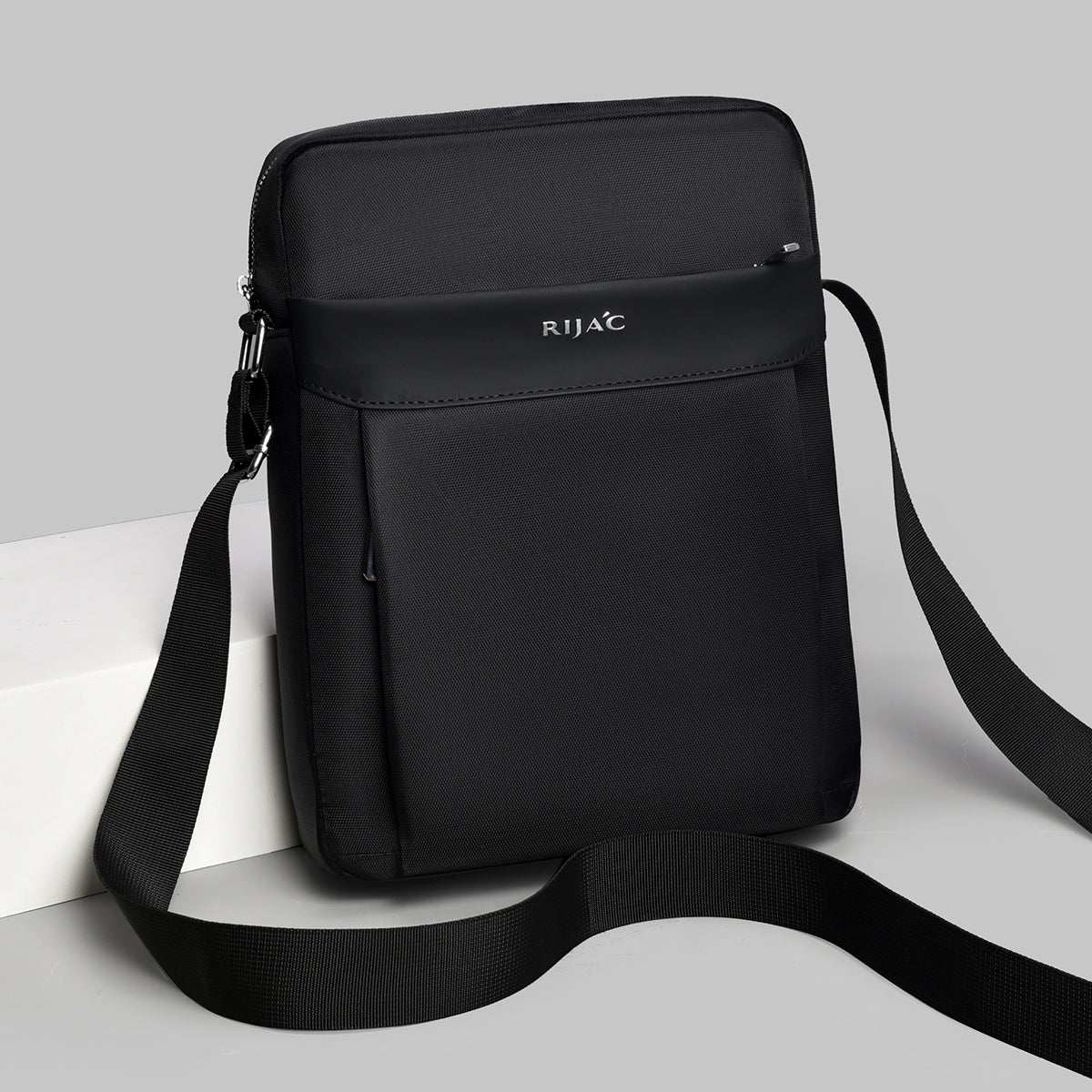 Black Teza Mens Crossbody Bag