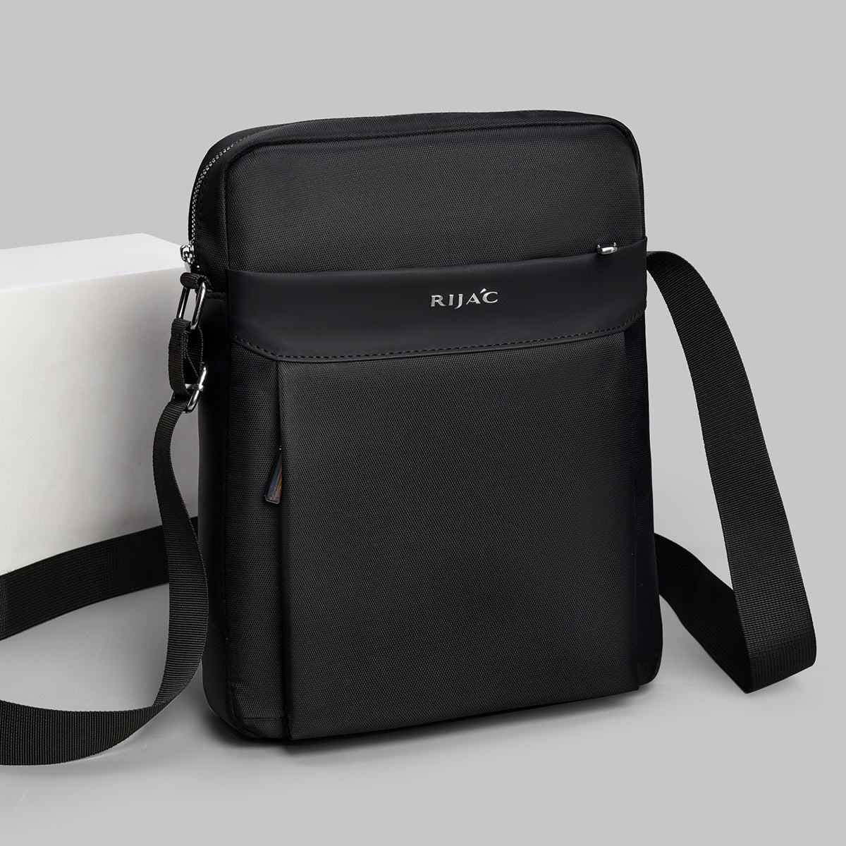 Black Teza Mens Crossbody Bag