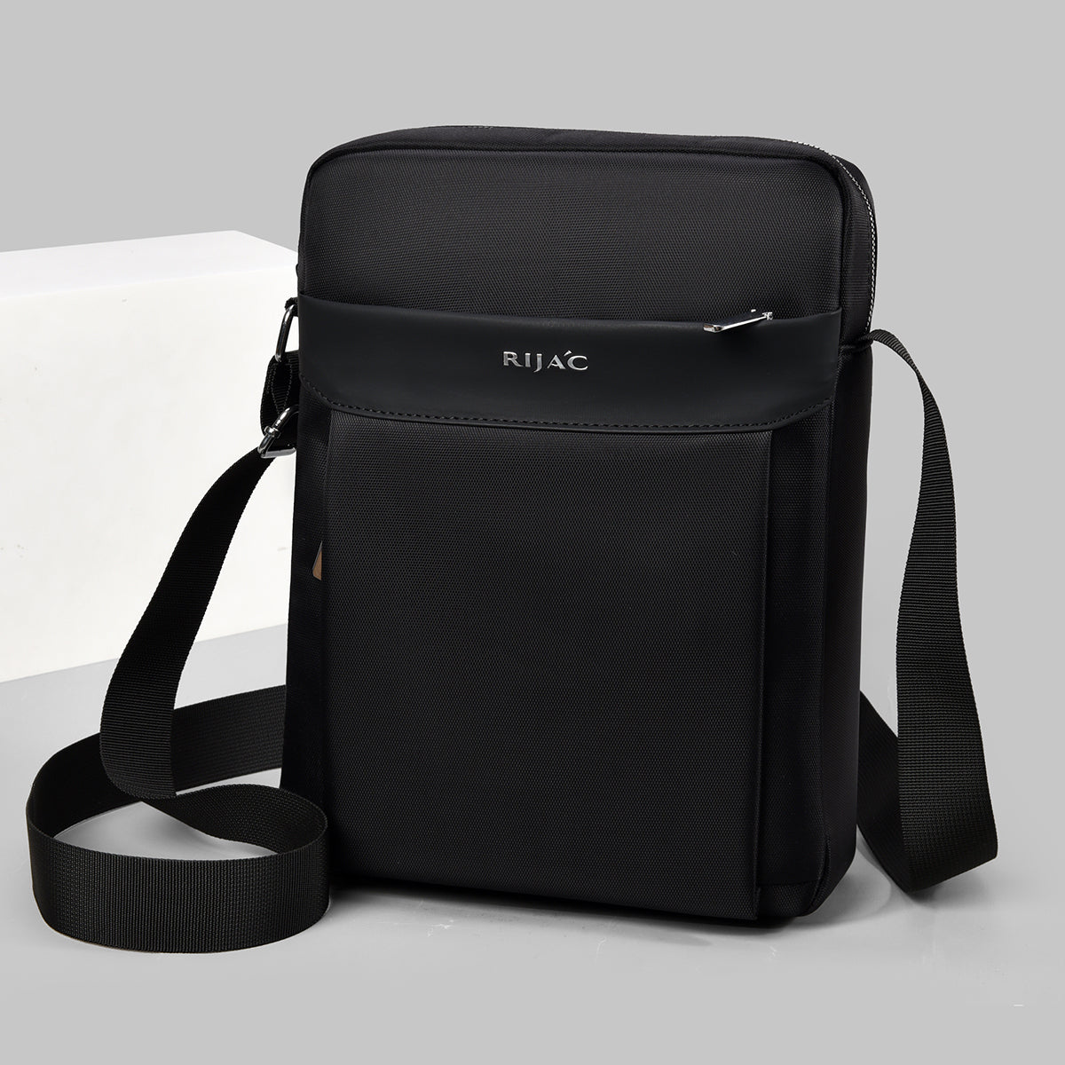 Black Teza Mens Crossbody Bag