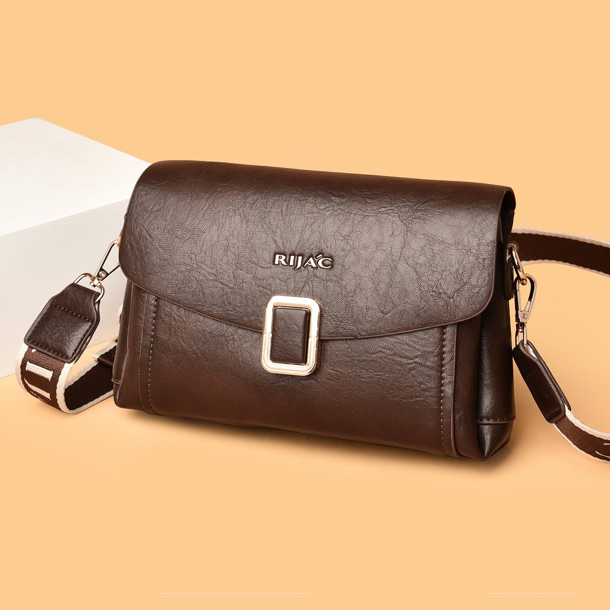 Brown Suma 3 Compartment Sling Bag