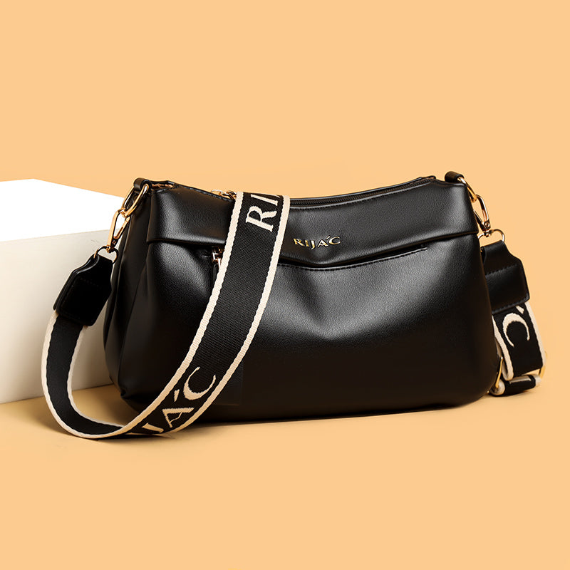 Black Miloa 3 Compartment Sling Bag