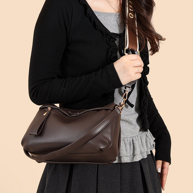 Brown Miloa 3 Compartment Sling Bag