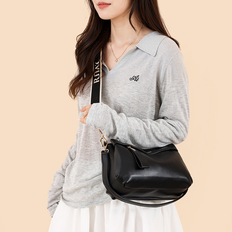 Black Miloa 3 Compartment Sling Bag