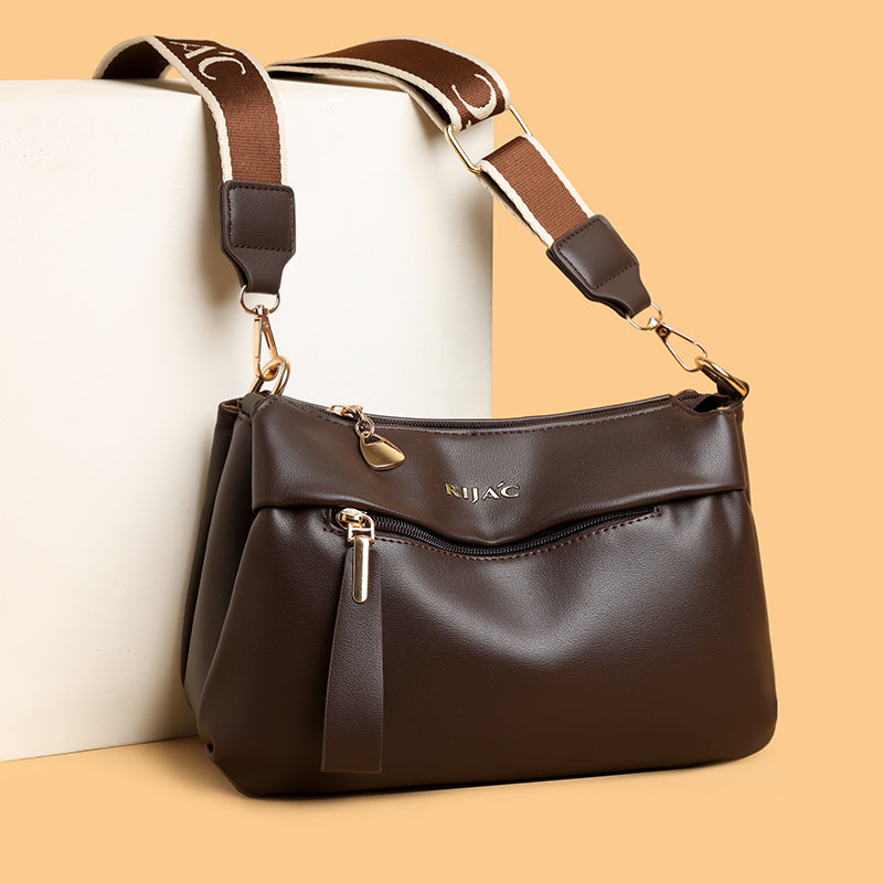 Brown Miloa 3 Compartment Sling Bag
