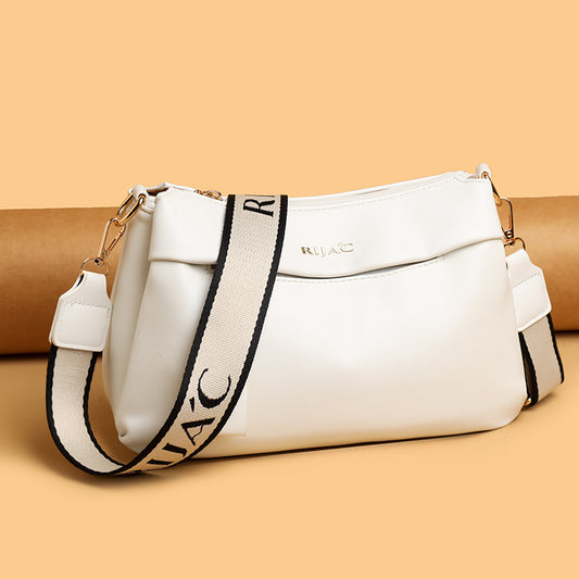 White Miloa 3 Compartment Sling Bag