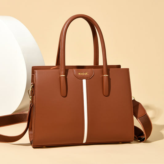 Brown Cyla 3 Compartment Handbag