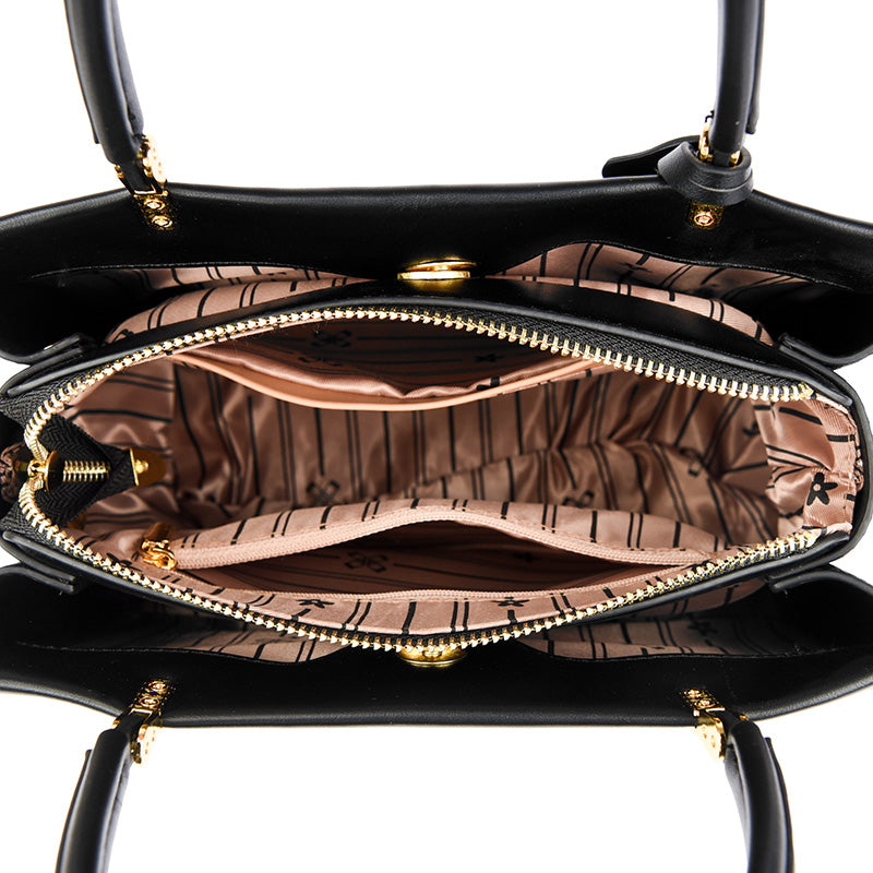 White Loxa Top Handle Handbag