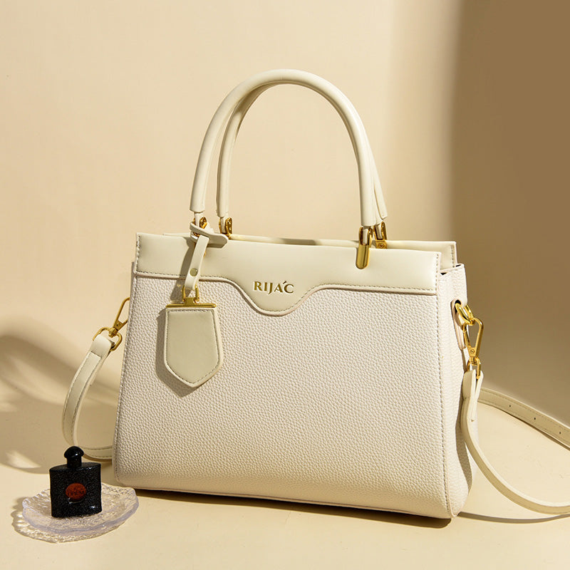 White Loxa Top Handle Handbag