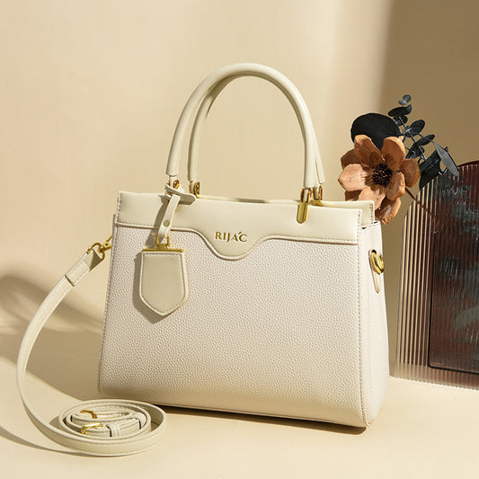 White Loxa Top Handle Handbag