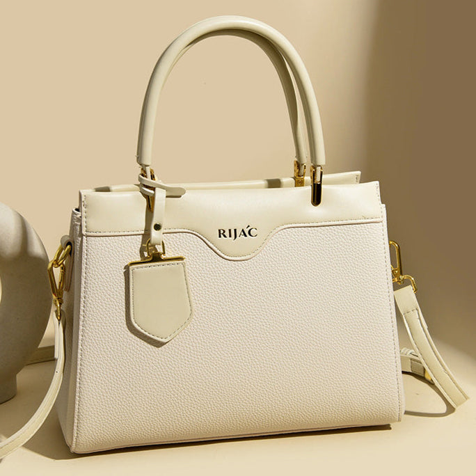 White Loxa Top Handle Handbag
