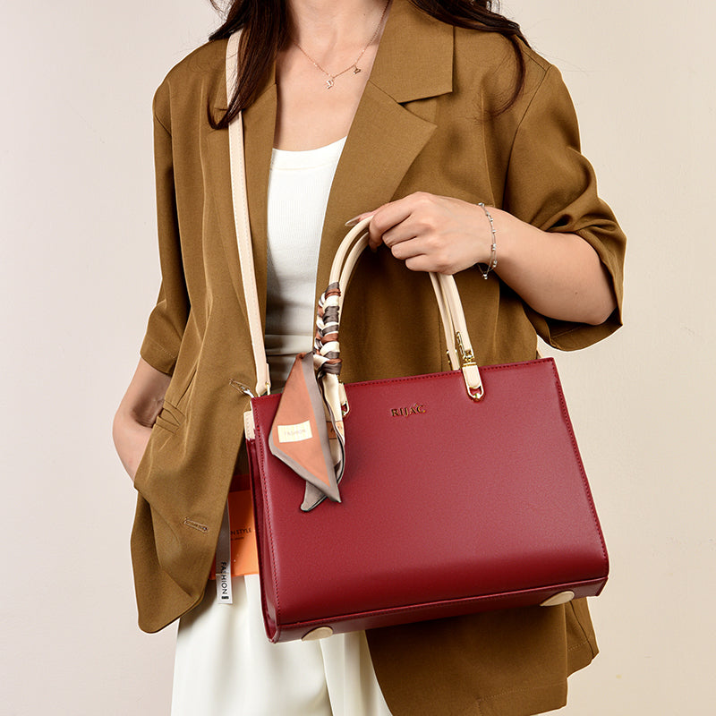 Red Tovo Top Handle Handbag