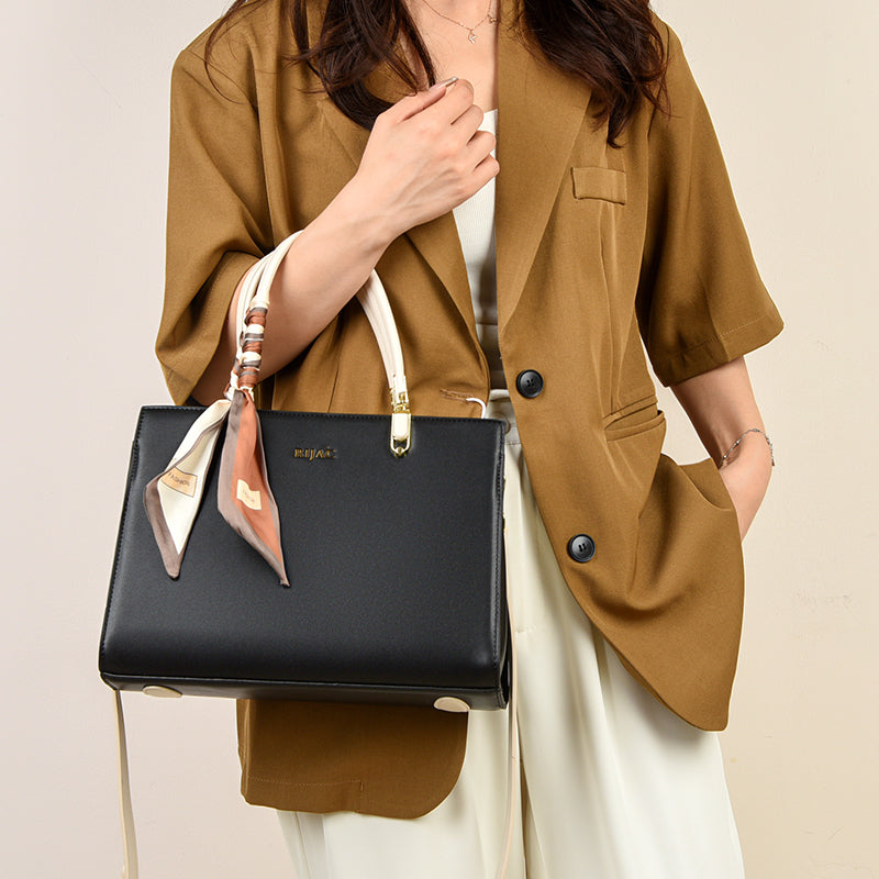 Black Tovo Top Handle Handbag