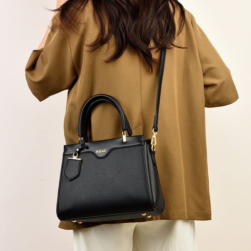 Black Loxa Top Handle Handbag