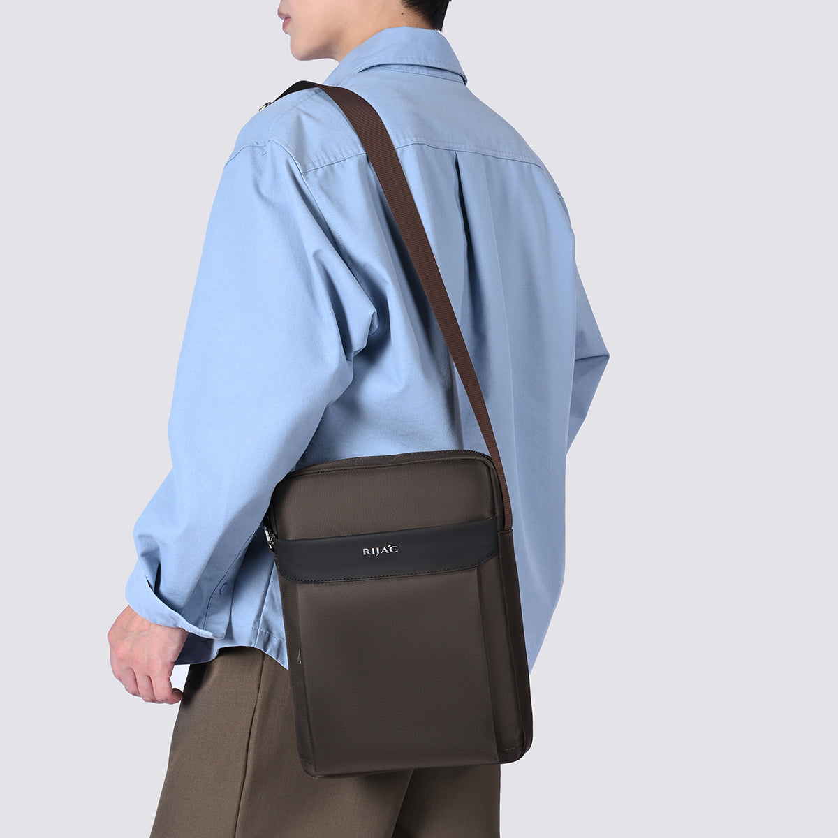 Brown Teza Mens Crossbody Bag