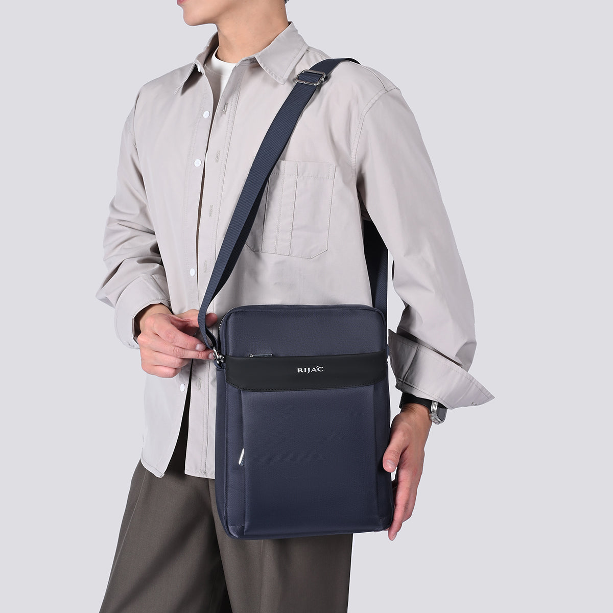Blue Teza Mens Crossbody Bag