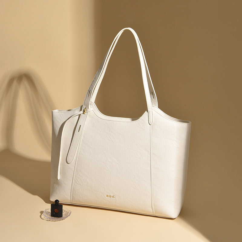 White Filae Tote Bag