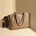 Beige Filae Tote Bag