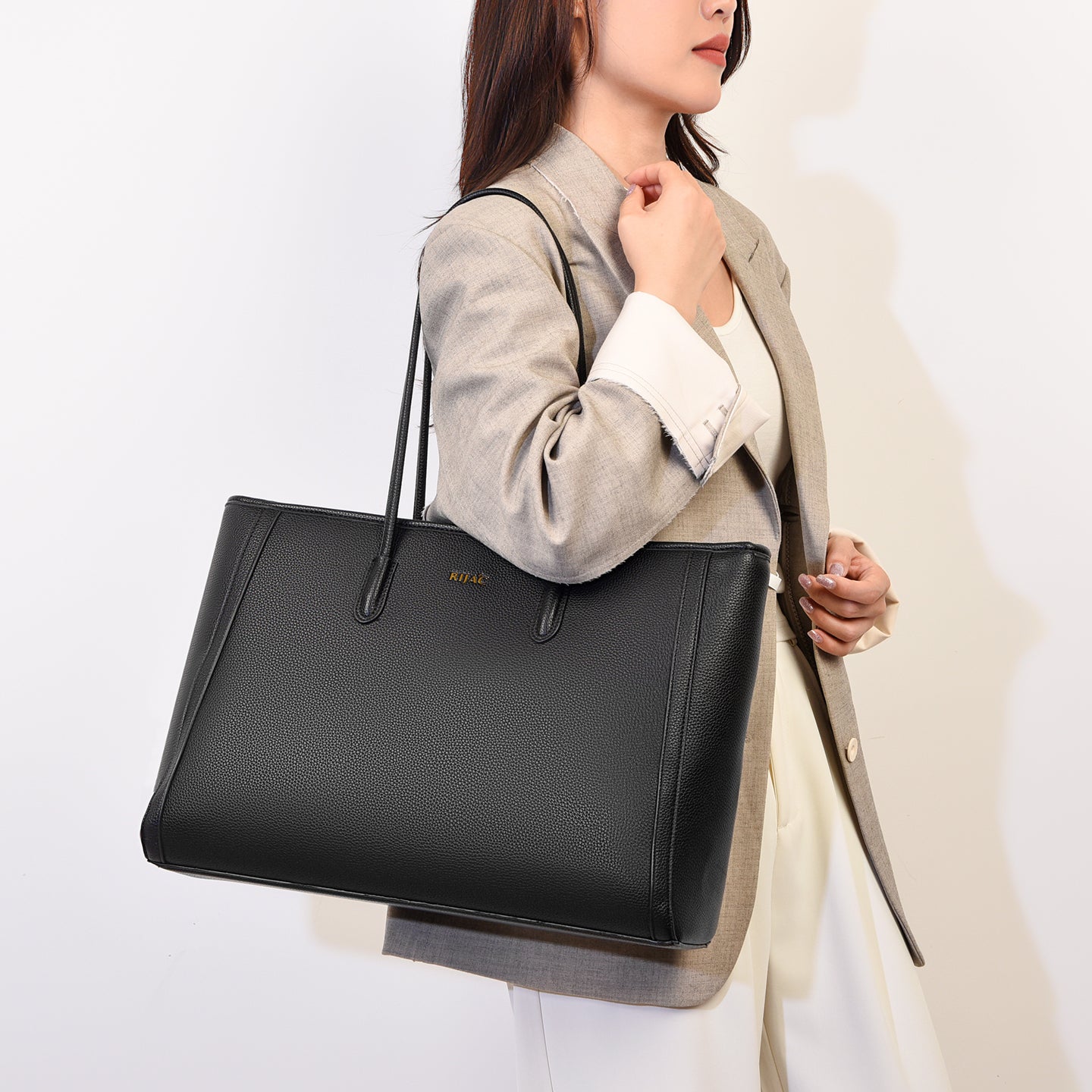Black Ovia Tote Bag
