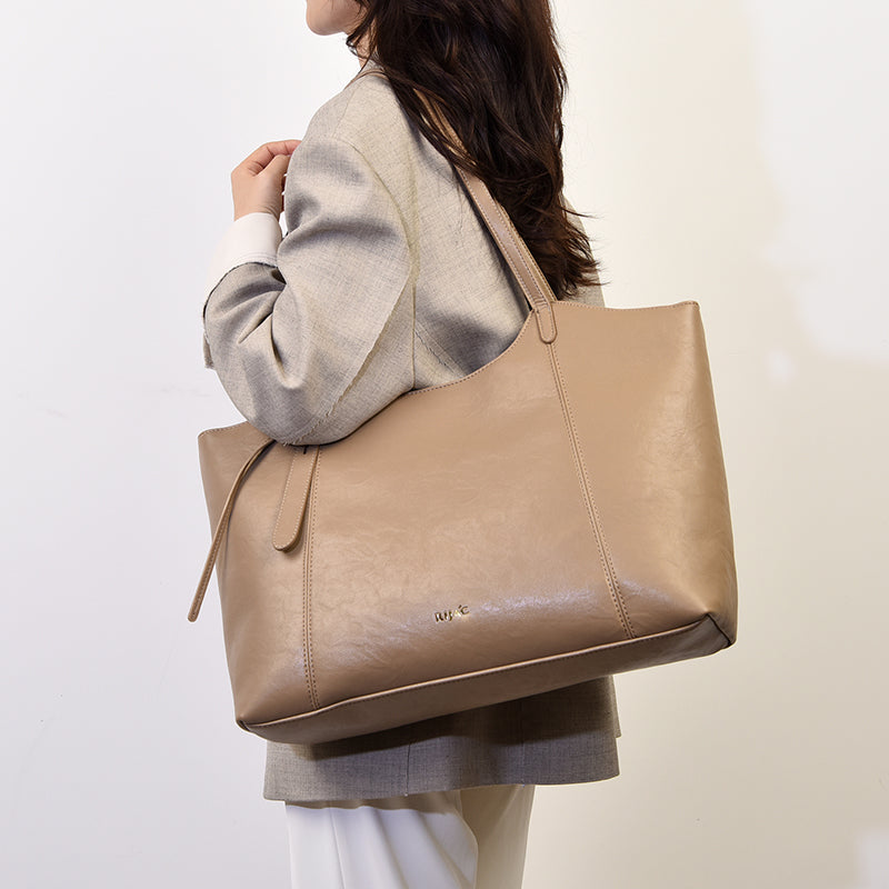 Beige Filae Tote Bag