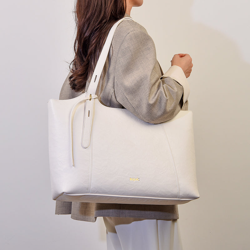 White Filae Tote Bag