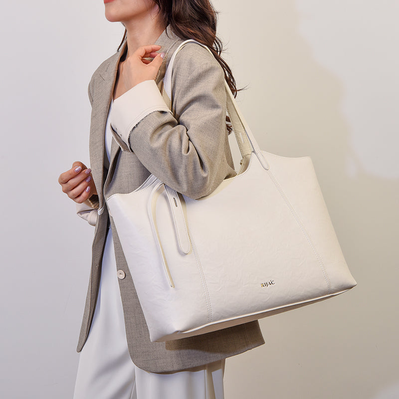 White Filae Tote Bag