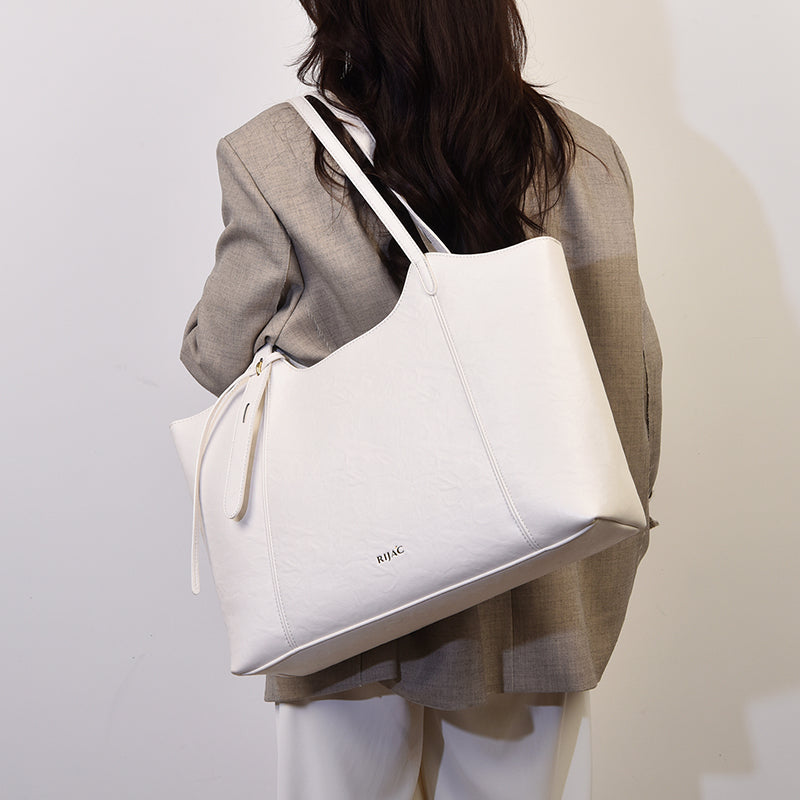 White Filae Tote Bag