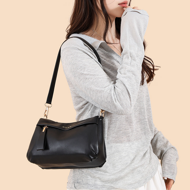 Black Miloa 3 Compartment Sling Bag