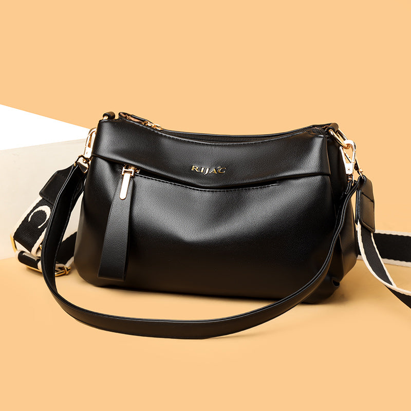 Black Miloa 3 Compartment Sling Bag