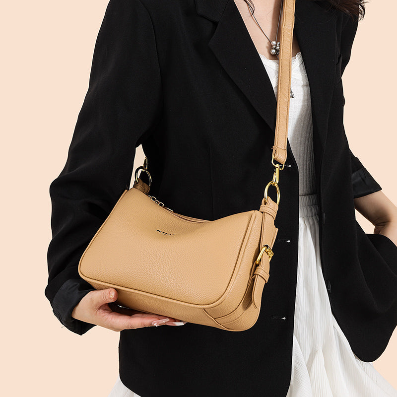 Beige Mavi 2 Zipper Sling Bag