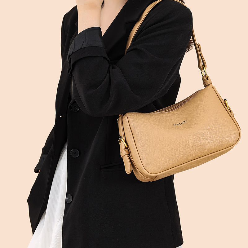 Beige Mavi 2 Zipper Sling Bag