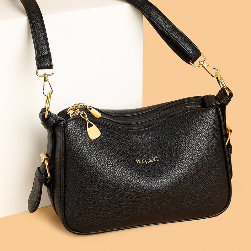 Black Mavi 2 Zipper Sling Bag