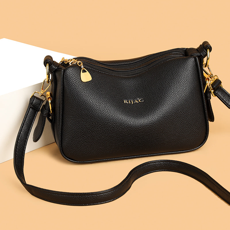 Black Mavi 2 Zipper Sling Bag