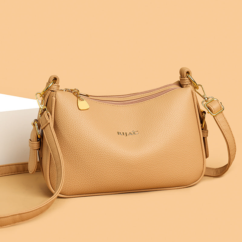 Beige Mavi 2 Zipper Sling Bag