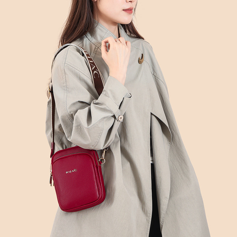 Maroon Nelo 3 Zipper Phone Sling Bag