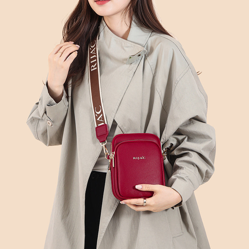 Maroon Nelo 3 Zipper Phone Sling Bag