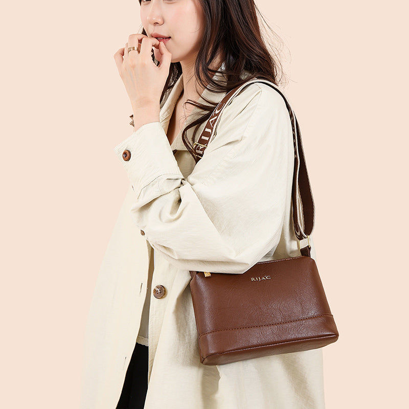 Brown Vuma 3 Zipper Sling Bag