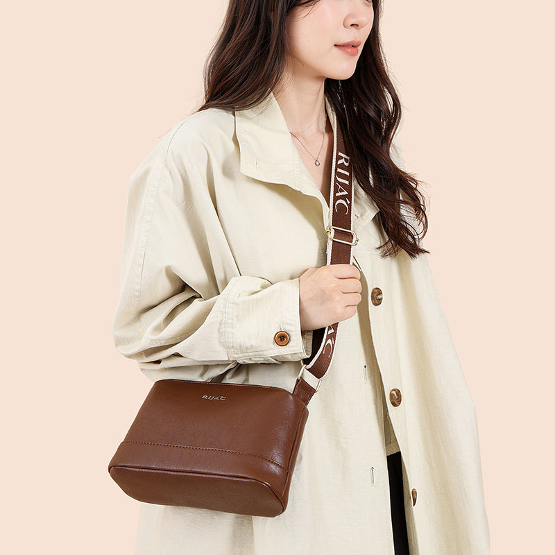 Brown Vuma 3 Zipper Sling Bag