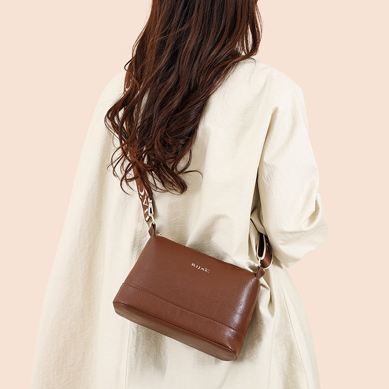 Brown Vuma 3 Zipper Sling Bag