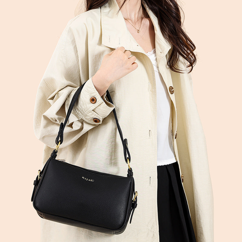 Black Mavi 2 Zipper Sling Bag