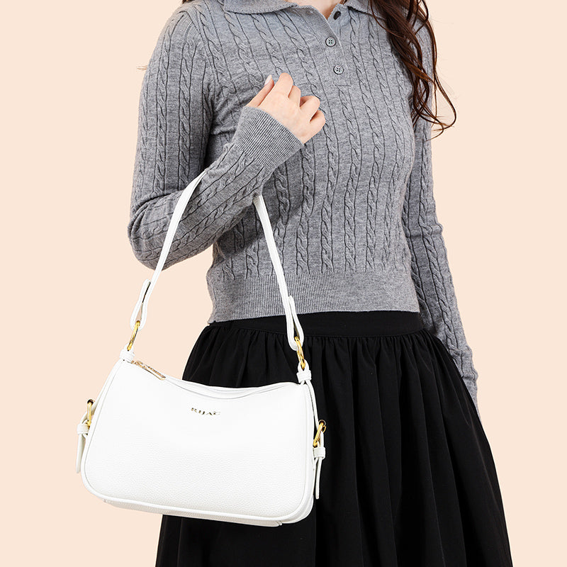 White Mavi 2 Zipper Sling Bag