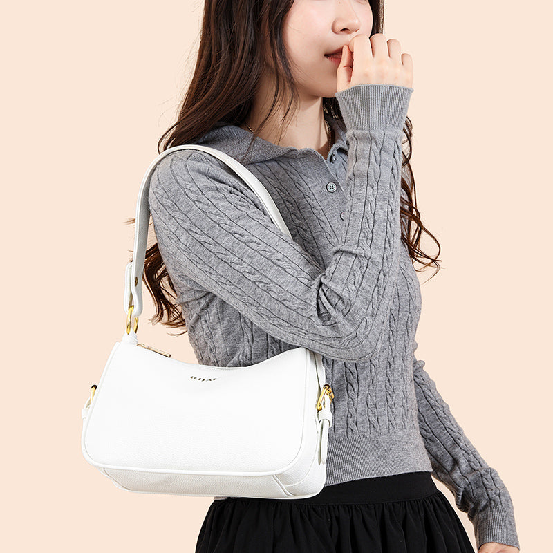 White Mavi 2 Zipper Sling Bag