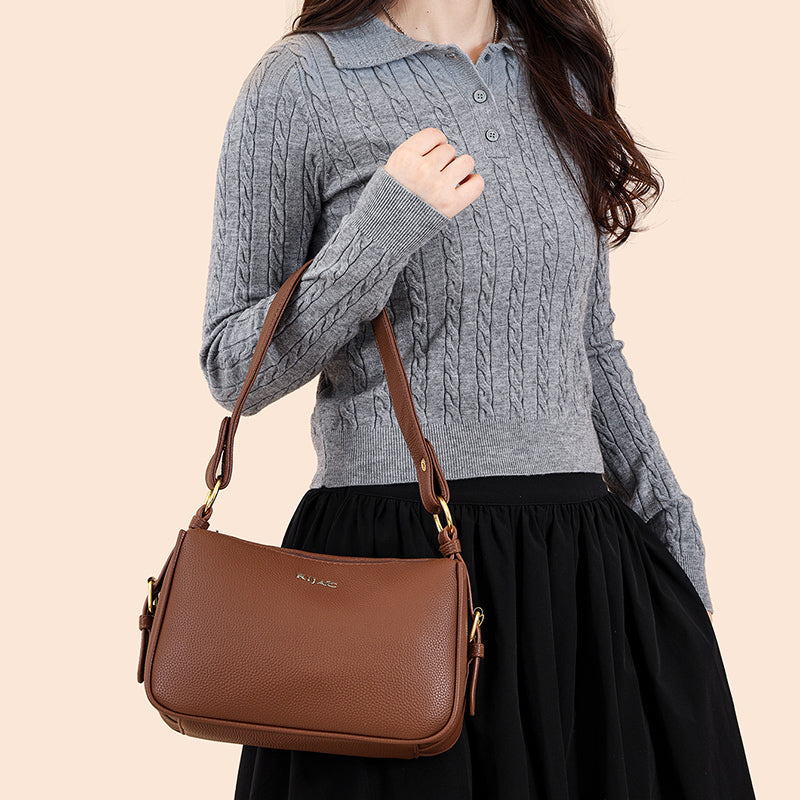 Brown Mavi 2 Zipper Sling Bag