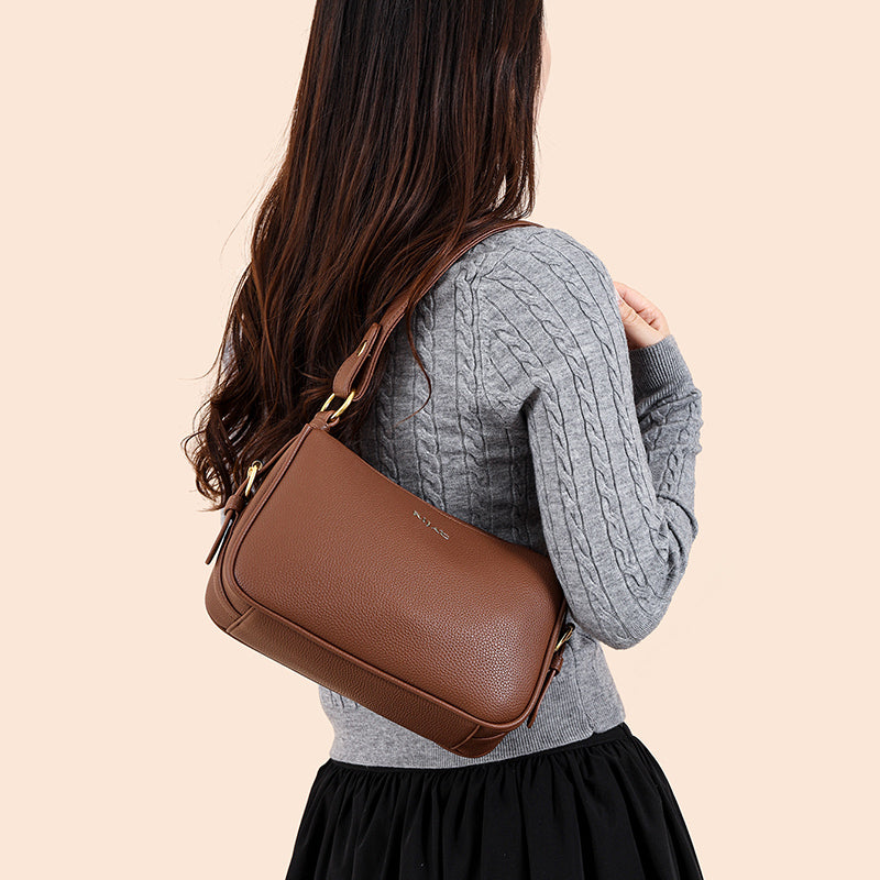 Brown Mavi 2 Zipper Sling Bag